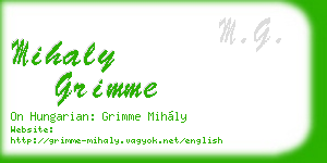 mihaly grimme business card